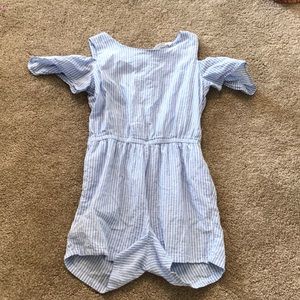 Jean blue and white H&M romper.
